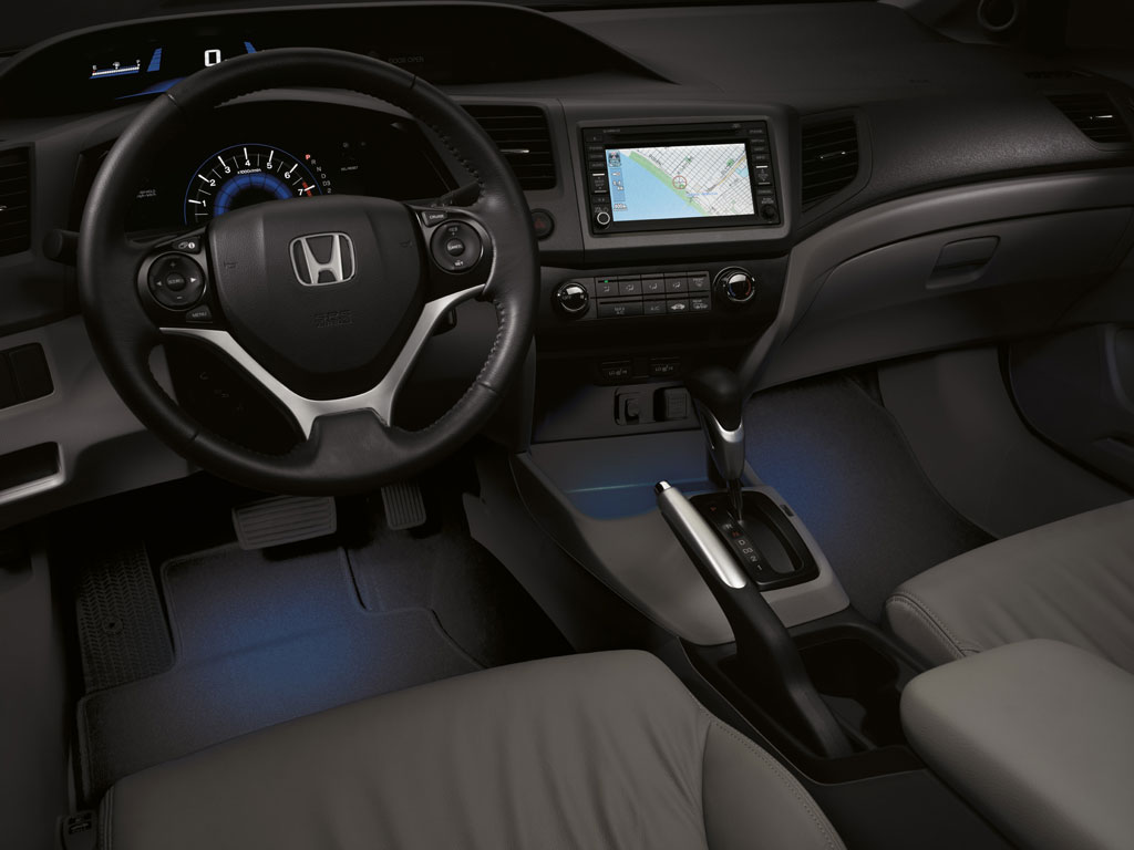2012 Honda Civic Blue Ambient Lighting Kit 08e10 Tr0 100b