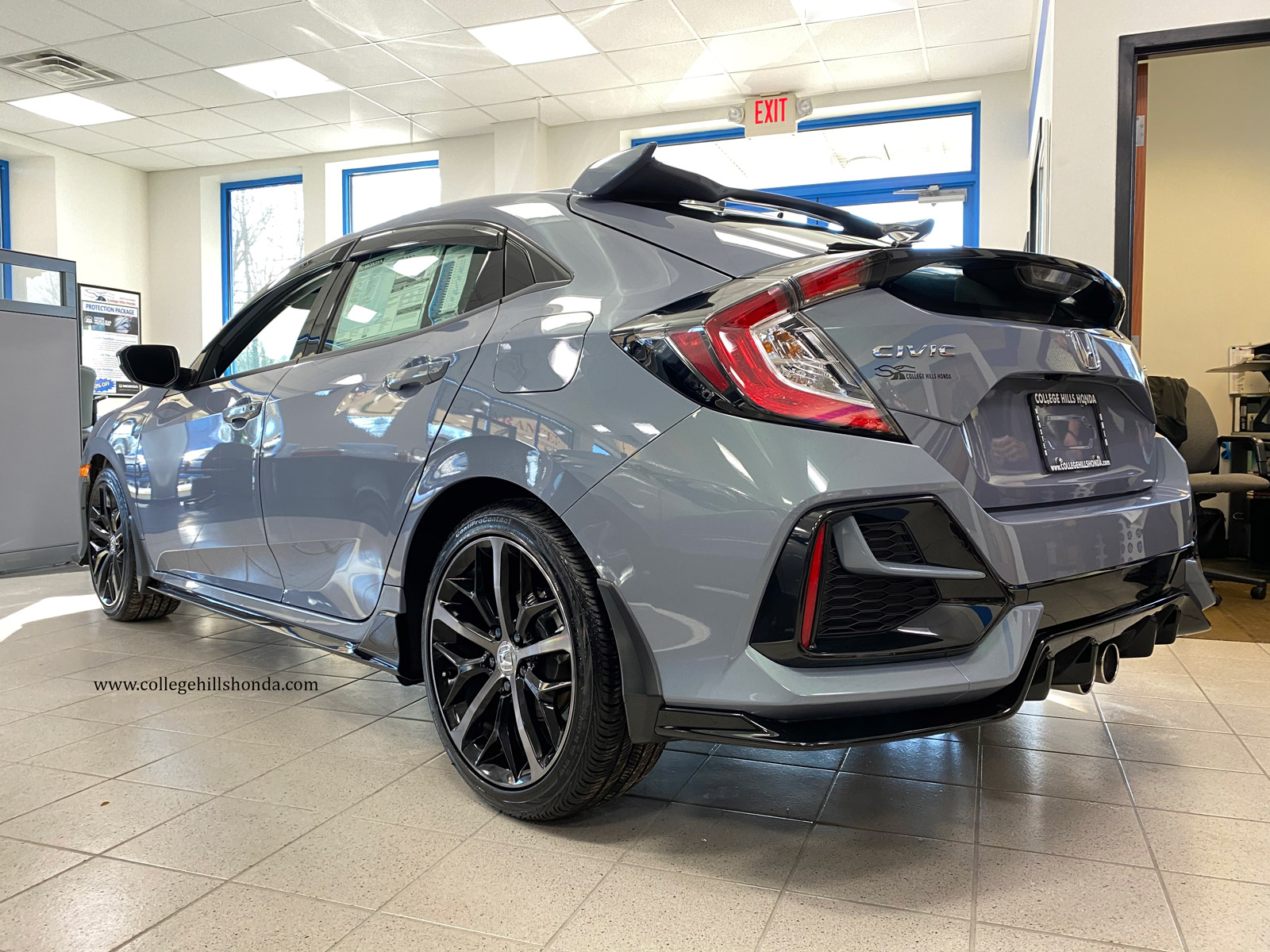 20172021 Honda Civic Hatchback Tailgate Spoiler 08F02TEA