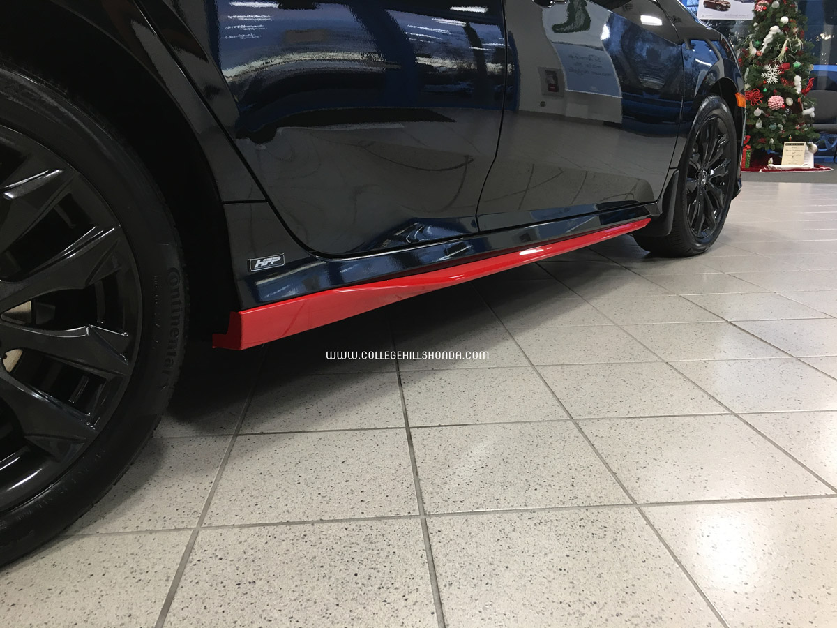 20172021 Honda Civic Hatchback Rallye Red Side Underbody Spoilers