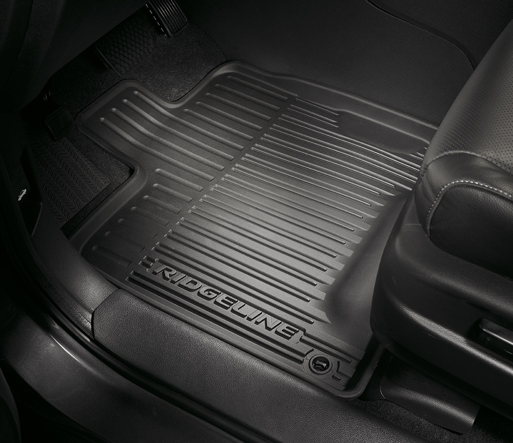 Kagu Rubber Black 3D MAXpider Third Row Custom Fit All-Weather Floor Mat for Select Honda Ridgeline Models