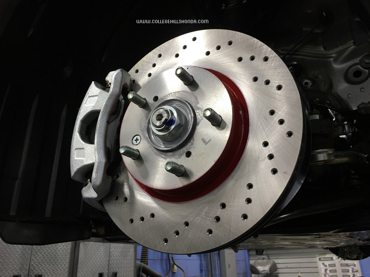 20172021 Honda Civic Hatchback Front Drilled Brake Rotors (pair