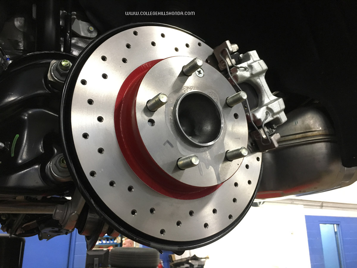 20172021 Honda Civic Hatchback Rear Drilled Brake Rotors (pair