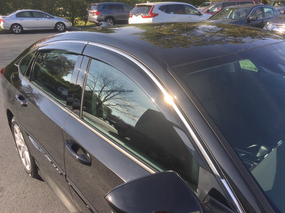 Wellvisors Side Window Visors Deflectors Rain Guards With Chrome Trim For 2018 2022 Honda Accord Sedan 3 847hd040