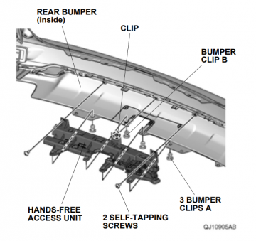 Hands Free Power Tailgate Sensor Adapter for Trailer Hitch