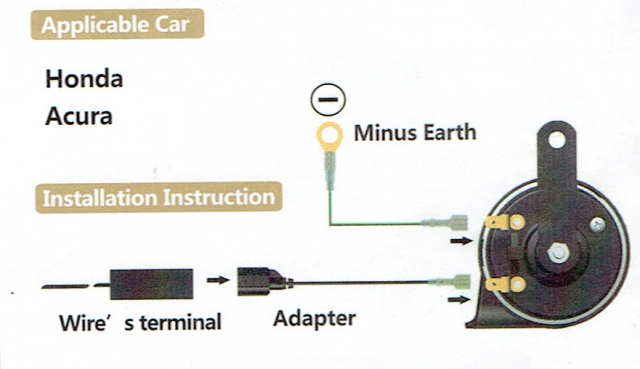 Horn Adapter Wiring (pair)