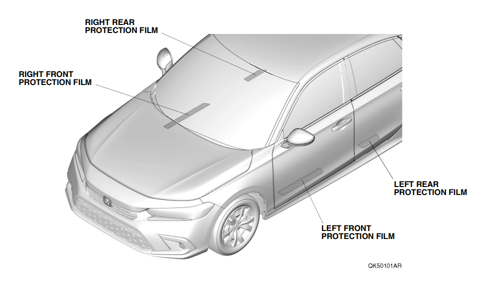 2022 Honda Civic Sedan Door Sill Film w/PT Solution