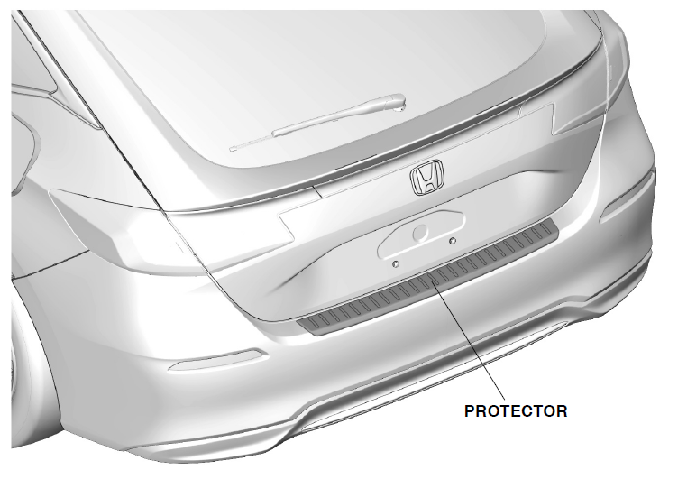 2022-2024 Honda Civic Hatchback Rear Bumper Protector - 08P01-T47-100