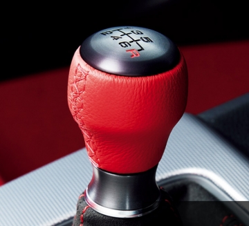 Red Leather Wrapped Shift Knob