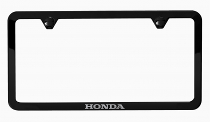 Honda Slim Black Stainless Steel License Plate Frame