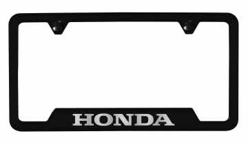 Honda Wide Black Stainless Steel License Plate Frame