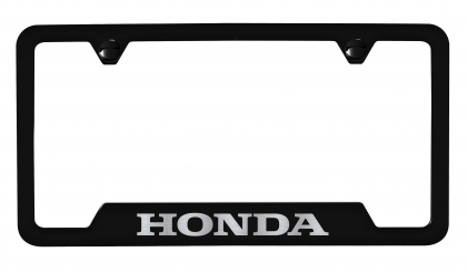 Honda Wide Black Stainless Steel License Plate Frame