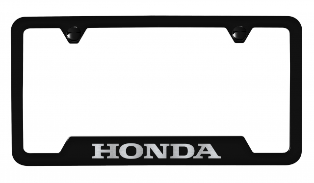 Honda Wide Black Stainless Steel License Plate Frame