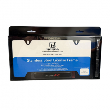 Honda Type-R Premium Black Stainless Steel License Plate Frame
