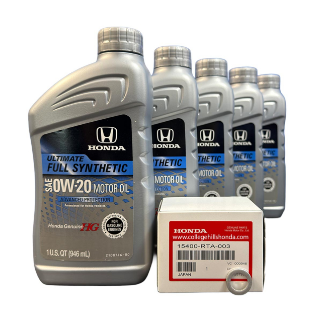 Honda 5QT 0W-20 Oil Change Kit - 5QT0W20