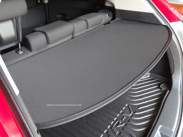 2017 Unpainted Black ABS HR-V Rear Cargo Tonneau by IKON MOTORSPORTS Cargo Cover Fits 2016-2018 Honda HRV 